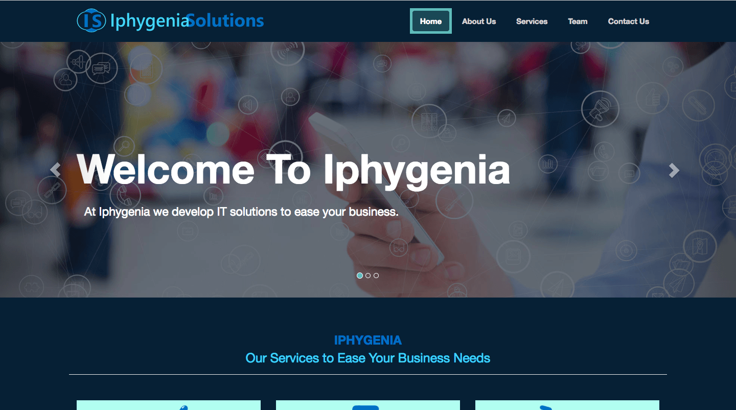 iphygenia website developed by tech4planet Iphygenia | Website Development